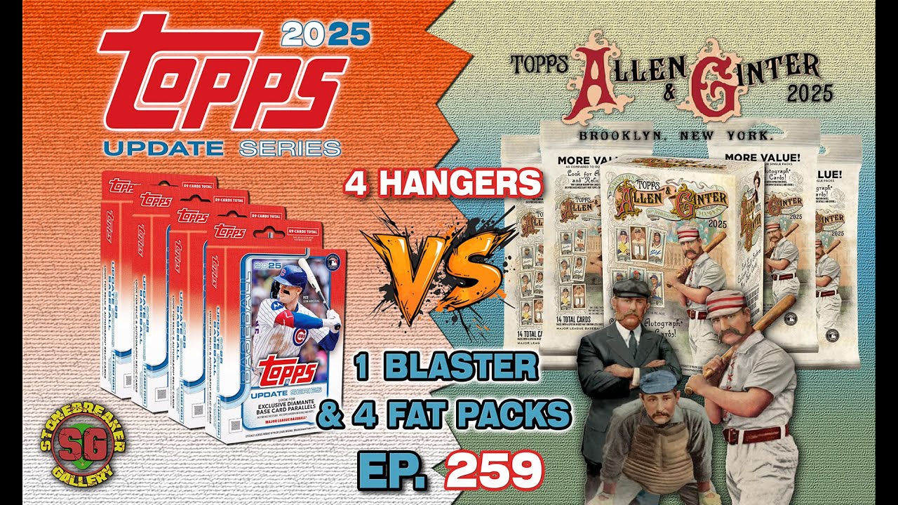 2025 Allen & Ginter Retail Vs 2025 Topps Update Hangers