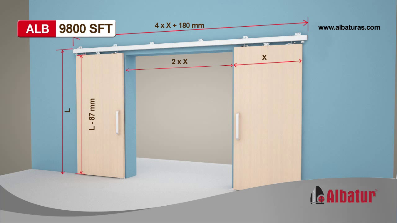 DoorSync 9801 - Funicular Sliding Door System Installation Video / 121-9801