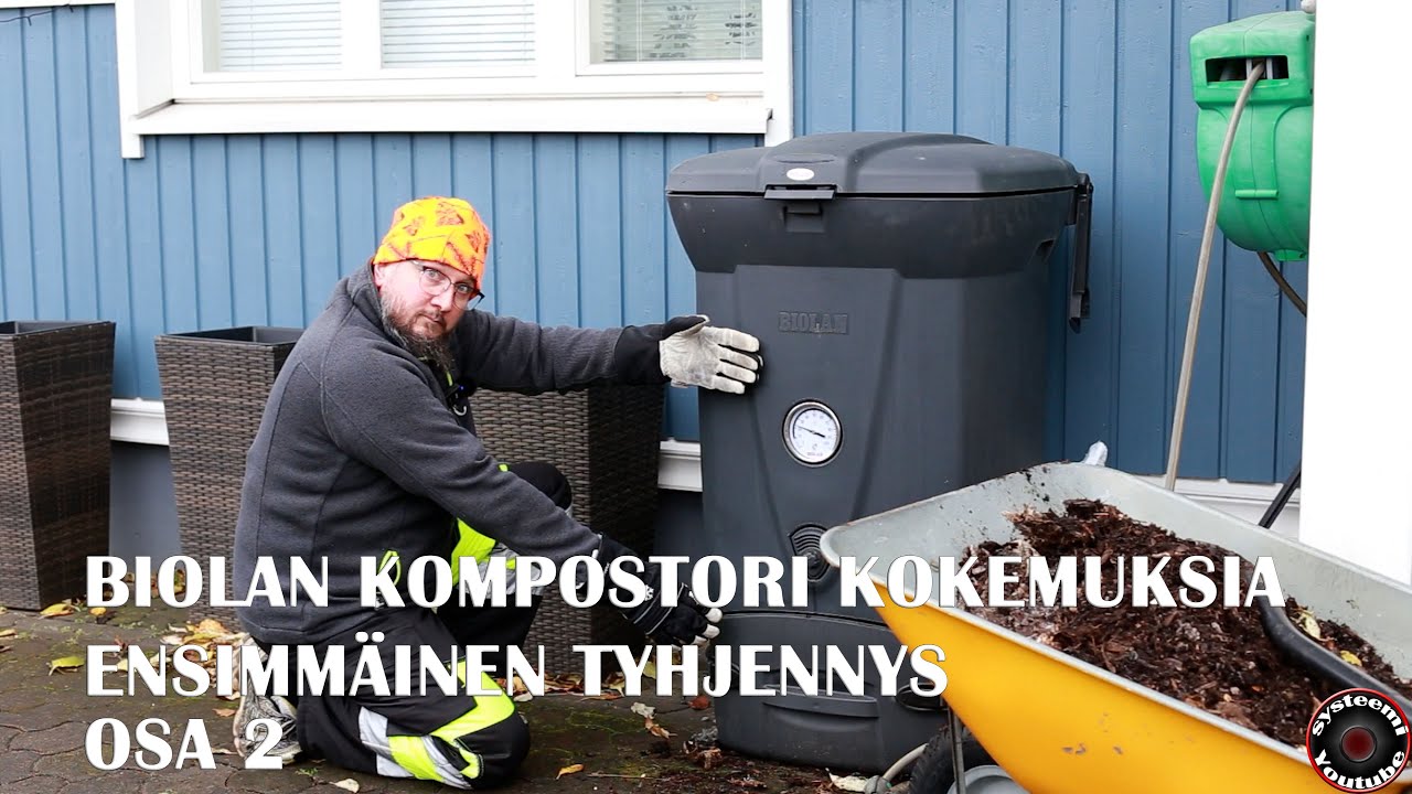 Osa 2 Biolan eco 220 kompostori. Katso koko sarja kompostori kokemuksista.