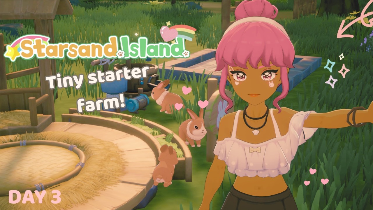 Starting a Small farm & Fishing🌊 | Starsand Island Day  3 | No Commentary