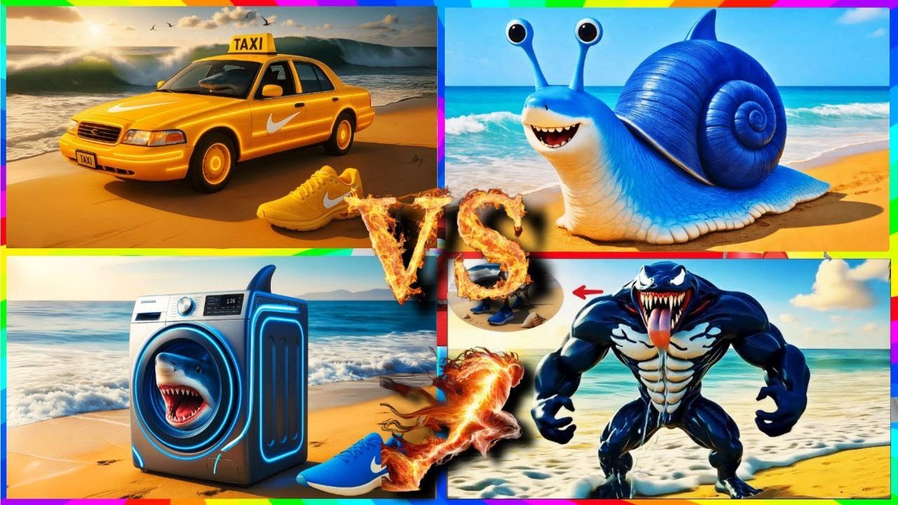 🕷️🖤 VENOM🚕 TAXI CAR🐌 SNAIL🧼🌀 WASHING MACHINE