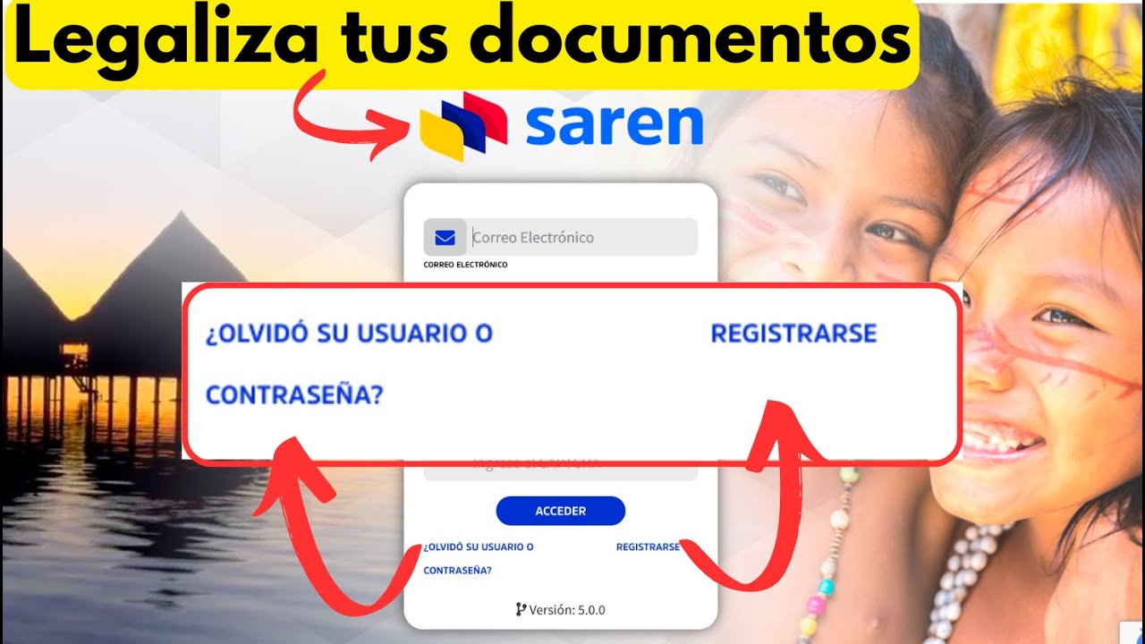 Registro y Recuperación de Contraseña o Usuario en SAREN | Trámite en línea