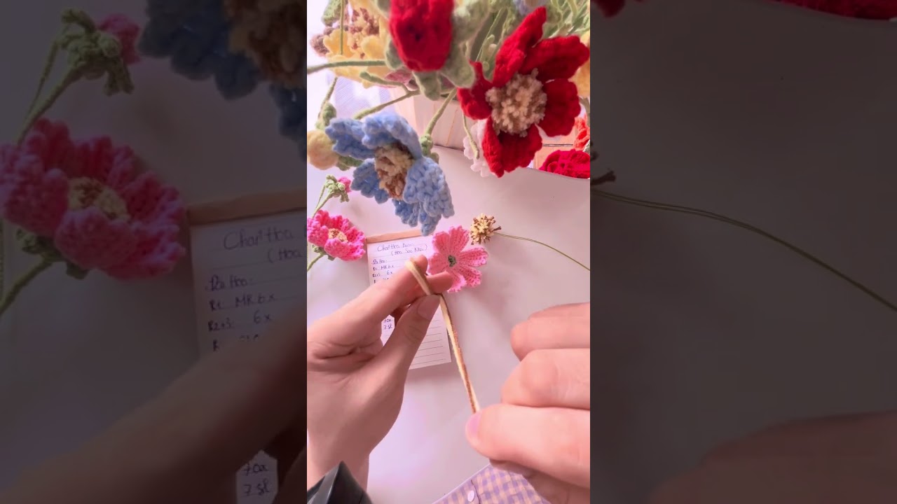 Hướng dẫn móc hoa bướm( hoa sao nhái ) #hoaoanhmoc #hoahandmade #crochet 