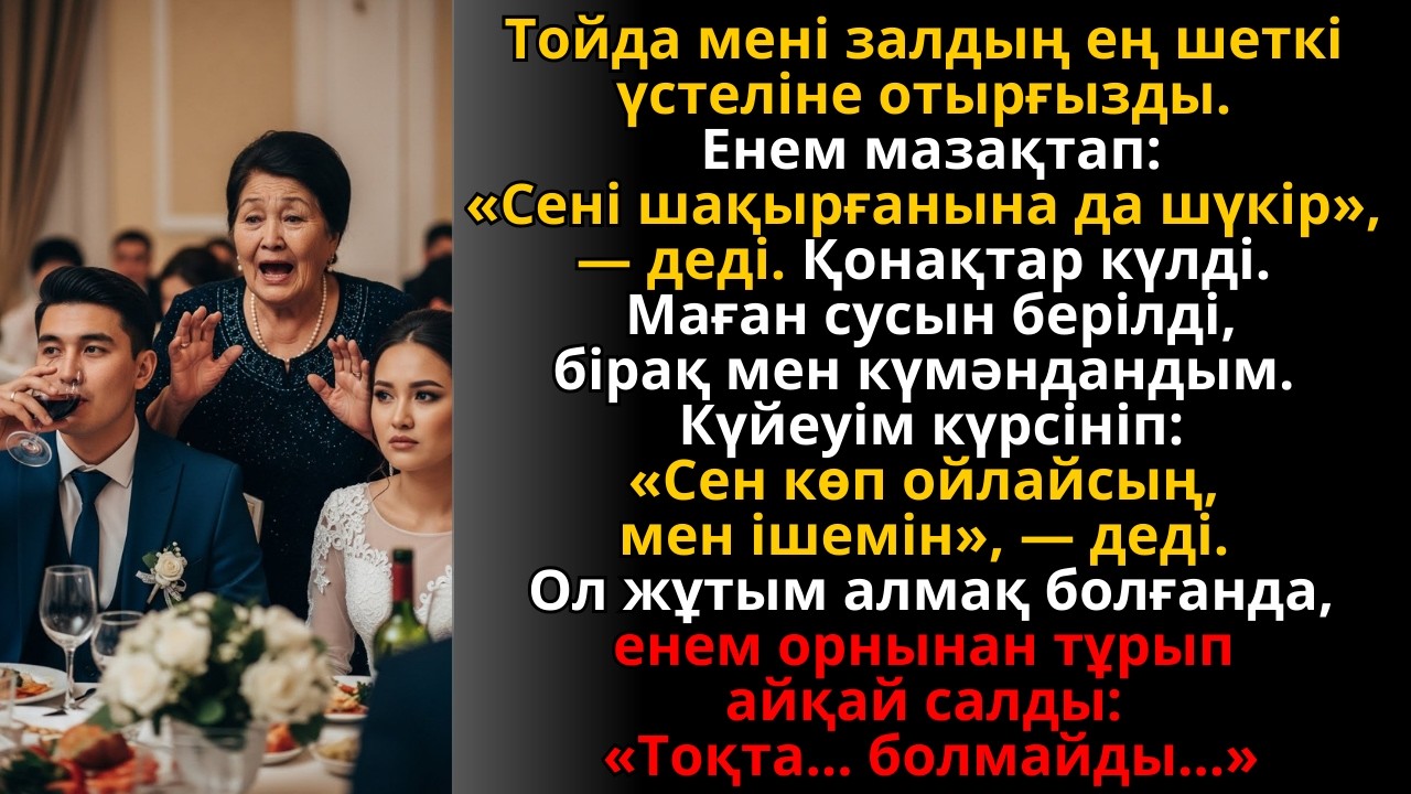 Мені тойда ең шетке отырғызды, ал бір бокал бүкіл отбасының тағдырын өзгертті… | Жаңа әңгіме