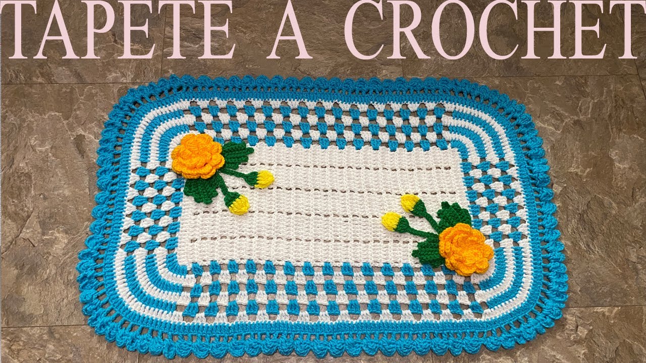PASO A PASO PARA TEJER TAPETE RECTANGULAR A CROCHET