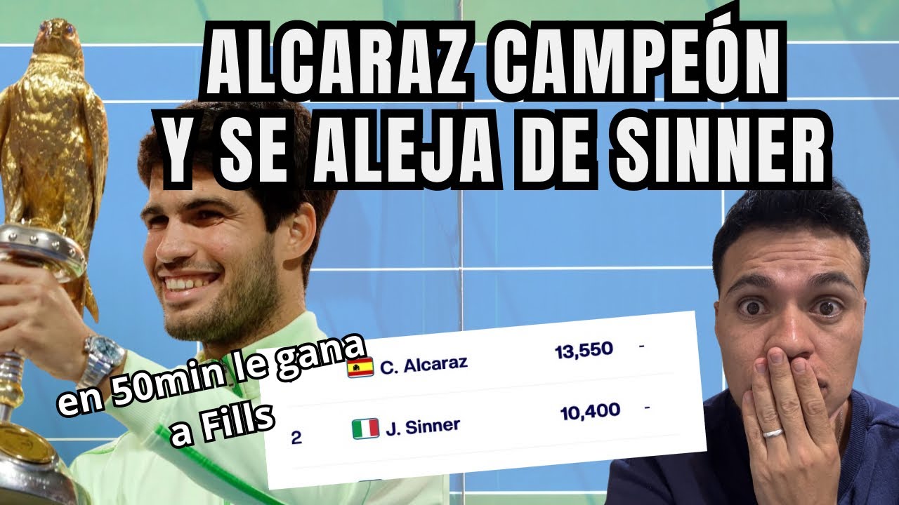 ALCARAZ CAMPEÓN EN DOHA EN 50 min #alcaraz #sinner #tennis 