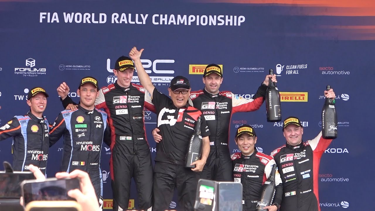WRC Rally Finland 2023 Podium Ceremony