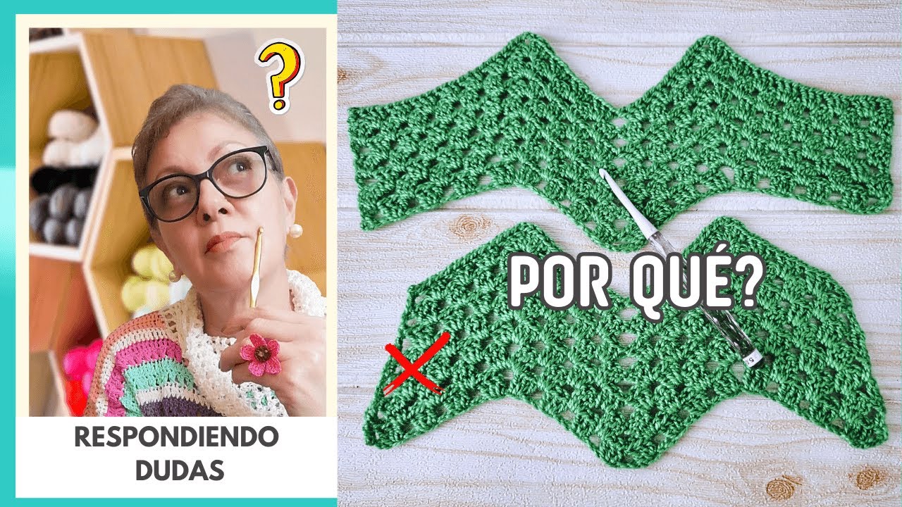 Zigzag a CROCHET con BORDES RECTOS Tutorial fácil Punto Granny zigzag a crochet con @katarsiscrochet