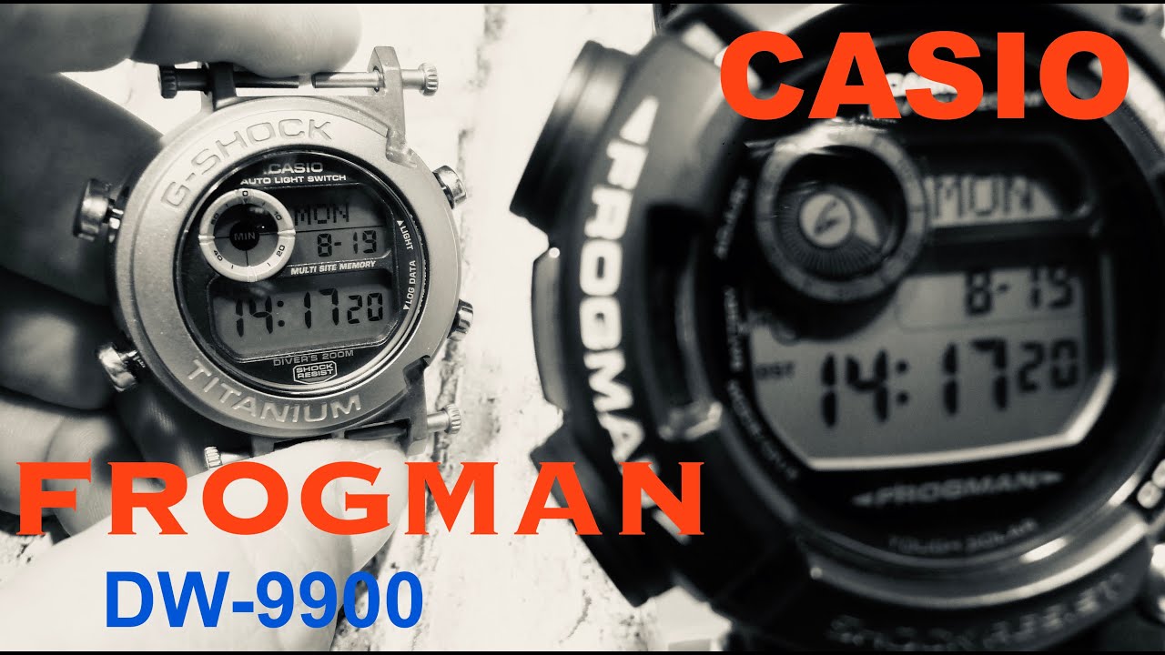 CASIO G-SHOCK DW 9900 Frogman FULL review + Tutorial + Battery replacement + Fitting new bezel