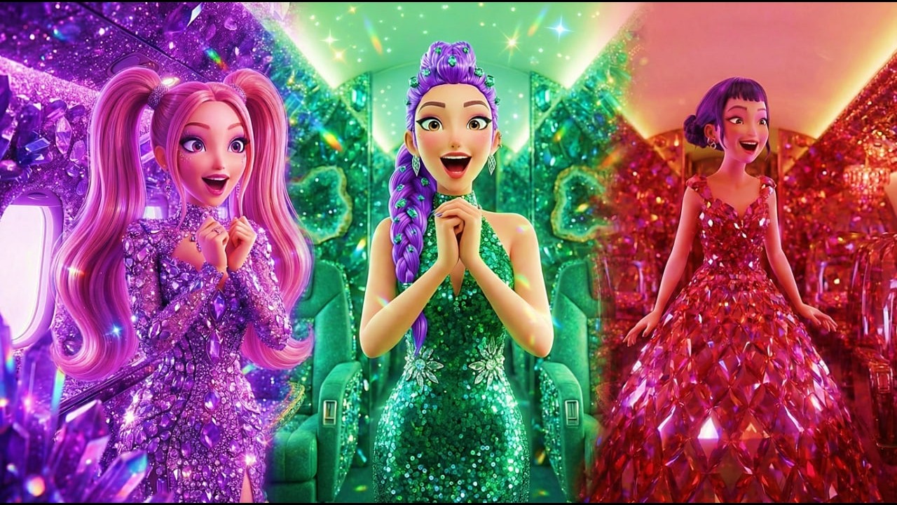 Emerald Rumi VS Amethyst Mira VS Ruby Zoey | K-POP Fantasy Animation