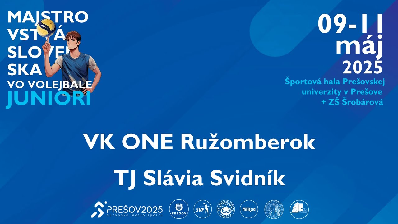 VK ONE Ružomberok vs TJ SLÁVIA Svidník - M-SR juniori 2025