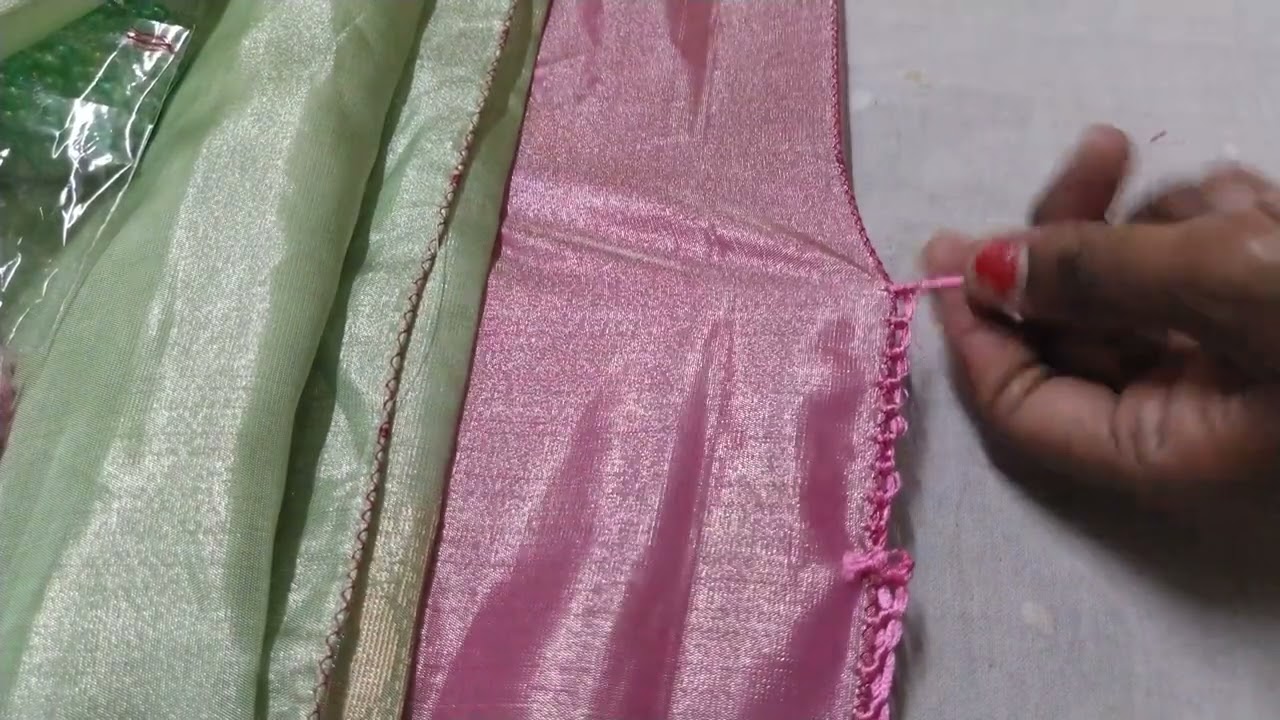 saree kuchu !! Normal Sewing needle Crochet krosha design for beginners !! smart Art & DIY Crafts