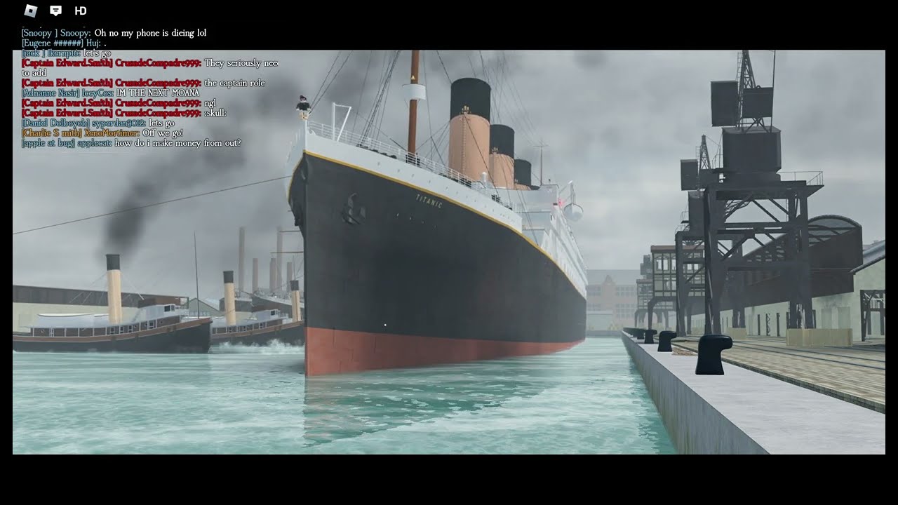 Steward Roleplay in Roblox Titanic SOS