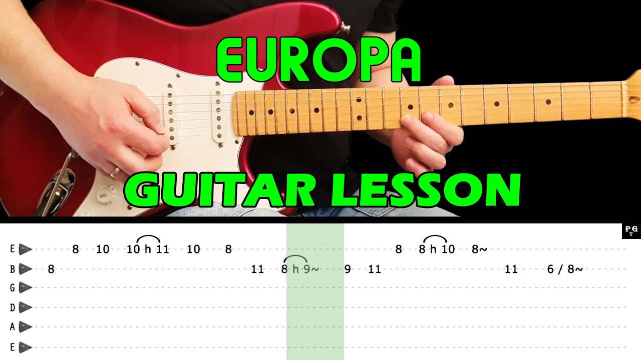 EUROPA (Earth's Cry Heaven's Smile) - Guitar lesson with tabs - Carlos Santana