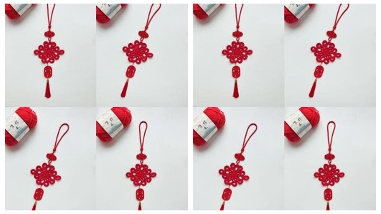 Chinese knot crocheting tutorial 51 color