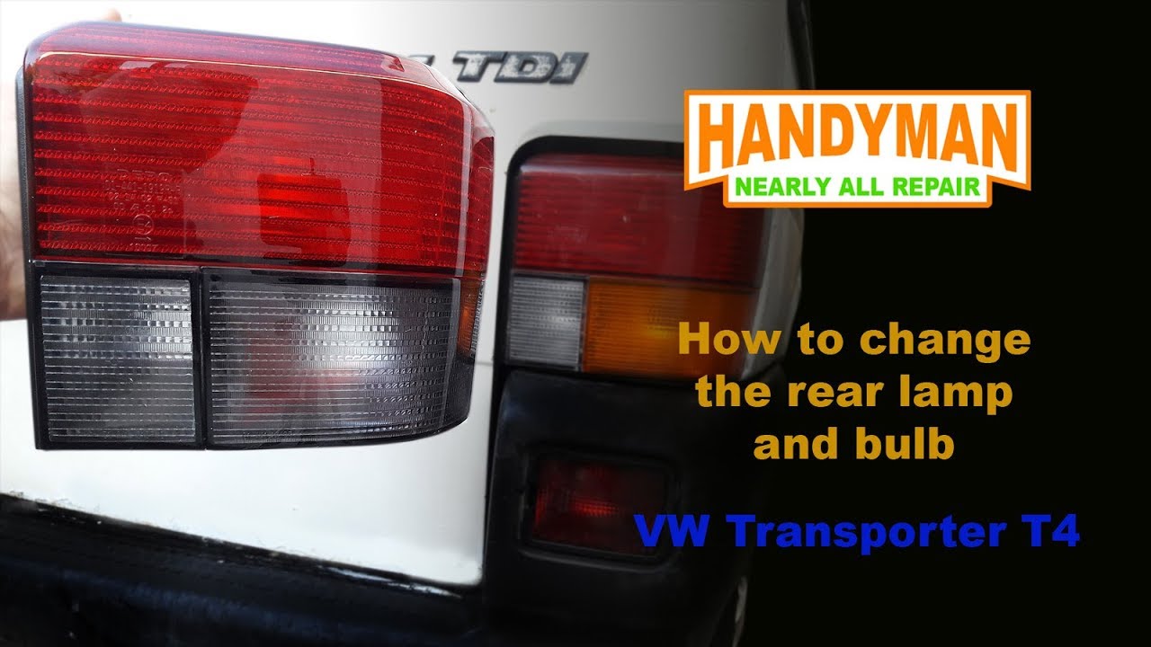 How to change the rear lamp and bulb VW Transporter T4