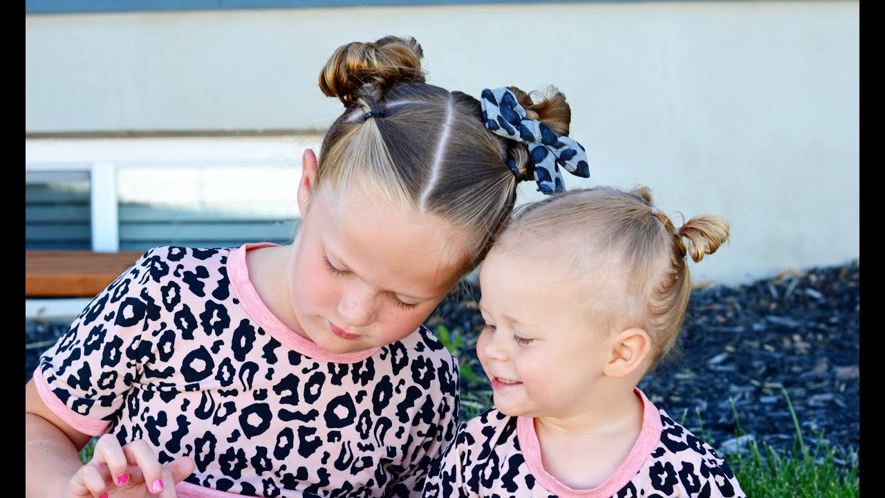 Matching Sister Hairstyles for Toddler and Older Sibling
