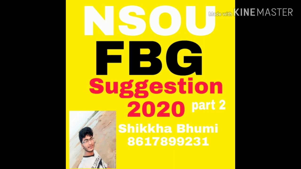 NSOU. BDP. FBG SUGGESTION 2020. নেতাজী সুভাষ ওপেন ইউনিভার্সিটি ফাউন্ডেশন বাংলা সাজেশন। ২০২০. part 2