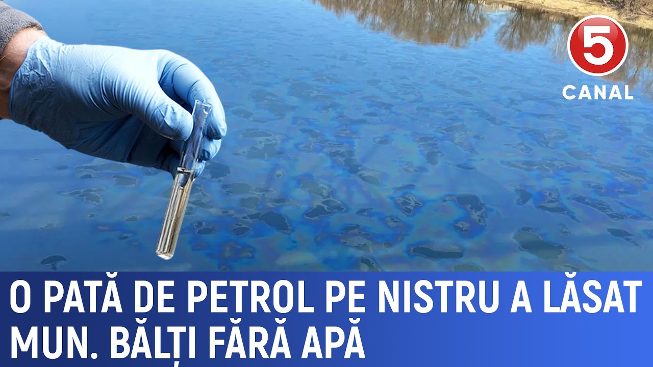 O pată de petrol pe Nistru a lăsat mun. Bălți fără apă