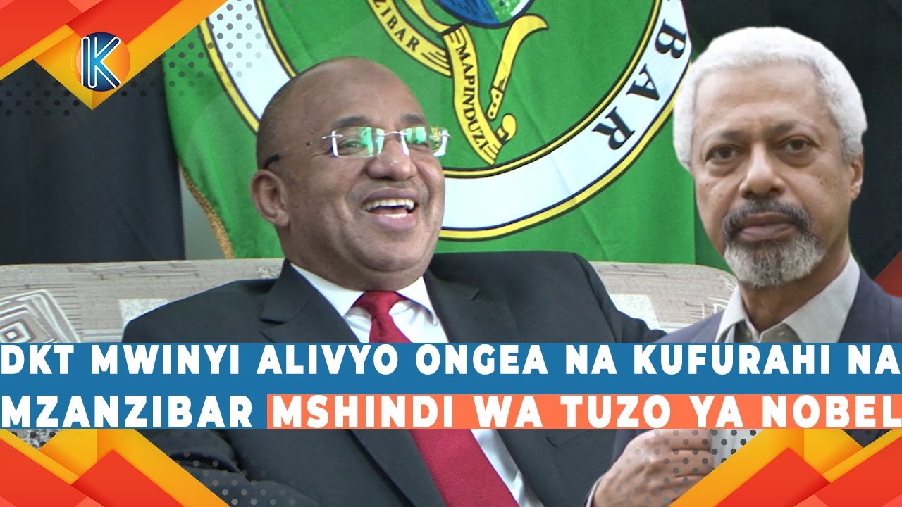 DKT MWINYI ALIVYO ONGEA NA KUFURAHI PAMOJA NA MZANZIBAR MSHINDI WA TUZO YA NOBEL 