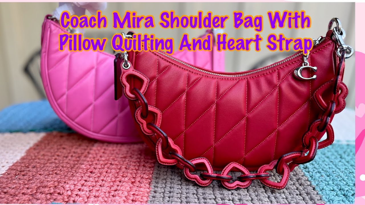 Mira Shoulder Bag With Pillow Quilting And Heart Strap Review. What’s fit.