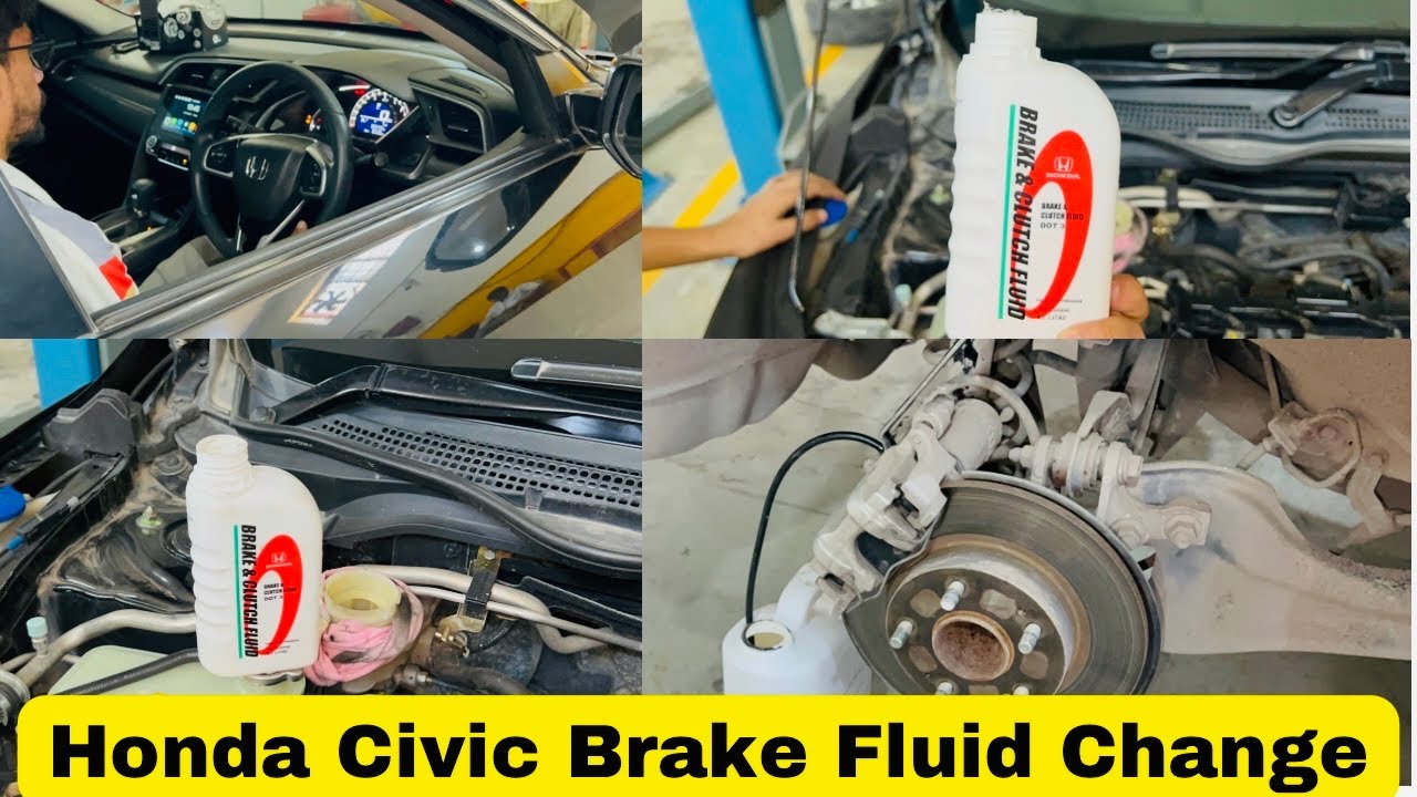 Change the brake fluid of the 2021 Honda Civic RS Turbo