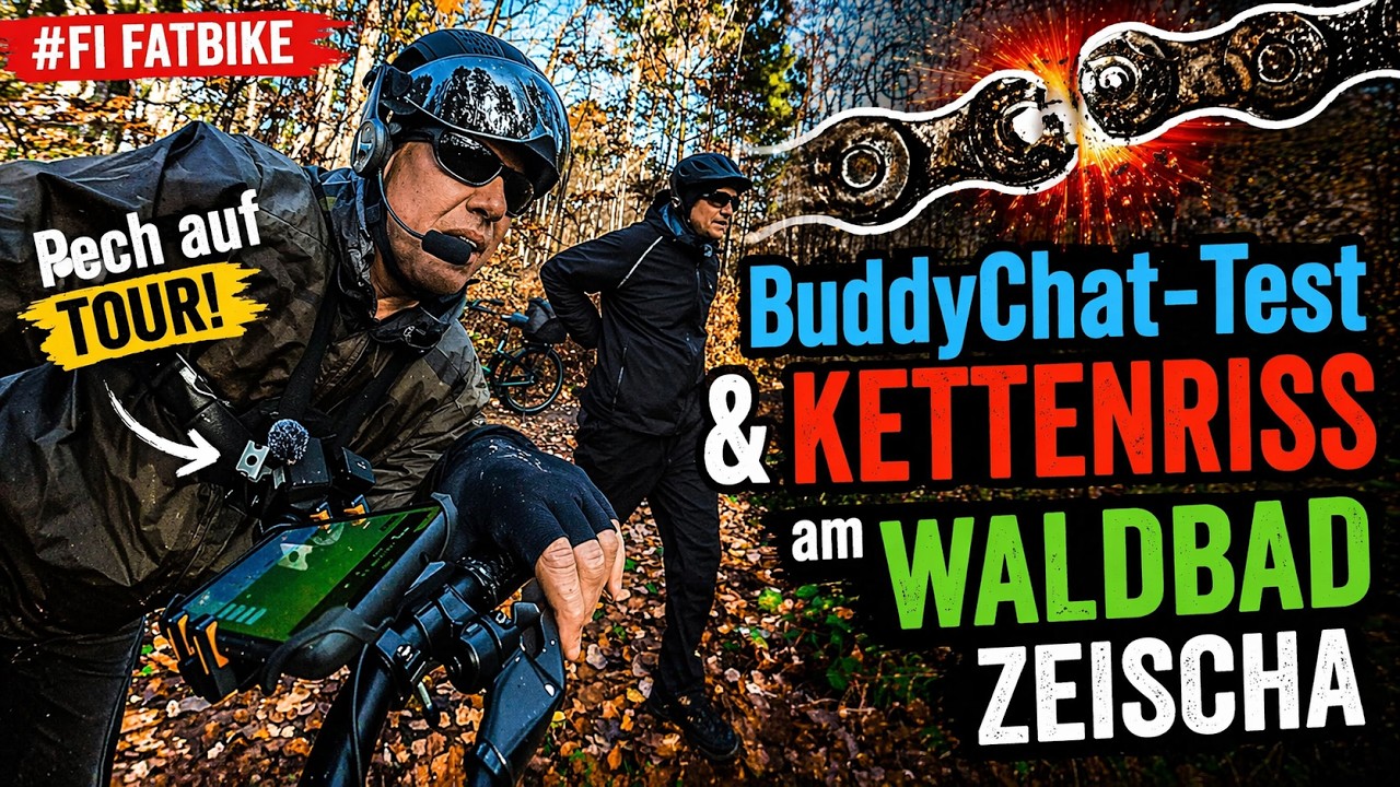BuddyChat Test trotz Fahrradpanne | Bunker BaLi Kettenriss Wechselsprechanlage