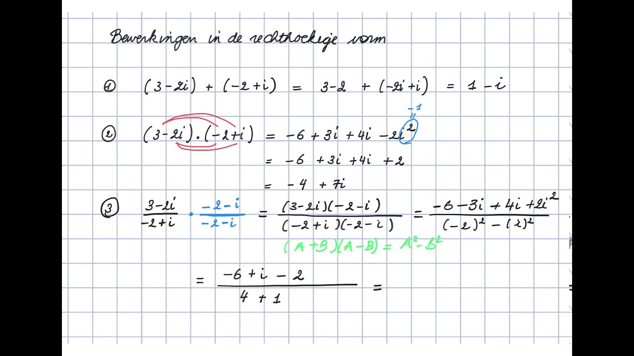 Complexe getallen basisbewerkingen