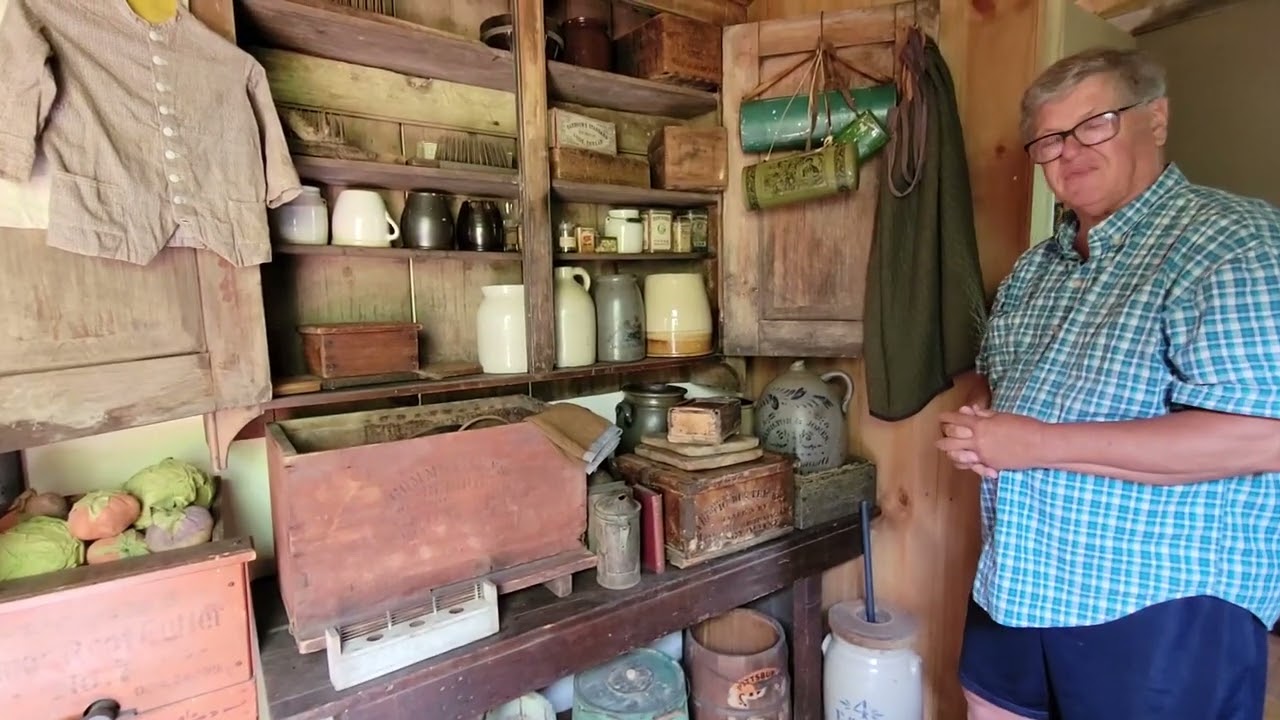 Tour 1824 Primitive Colonial Buttery Butt'ry Early American Home Antiques ~ Primitives