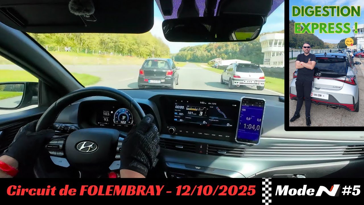 Hyundai i20N en mode N - Circuit de Folembray - Troisième Trackday #5