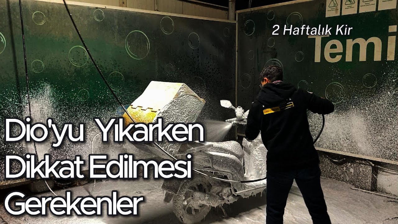 Emektar Honda DİO'yu Yıkadım | Sünger Fırça 2 tane Bez Kullanarak Benzinlikte Motor Yıkamak