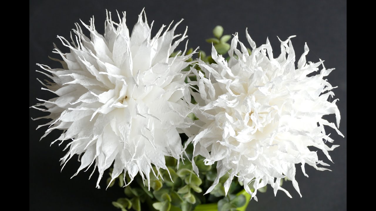 DIY tolle Blüten (2 verschiedene Modelle) – DIY great flowers from kitchen rolls – Grandes flores