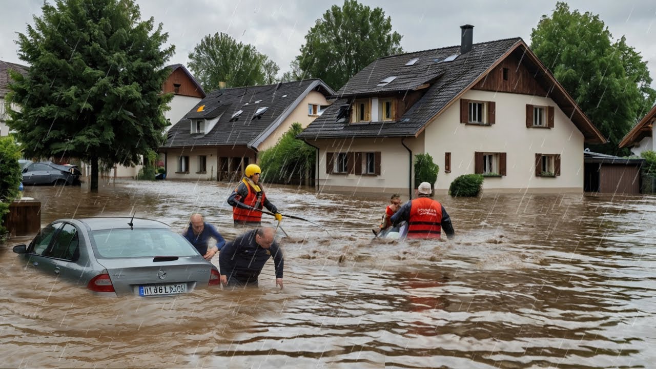 3 minutes ago, Germany in mourning! flash flood in Babenhausen, Hesse