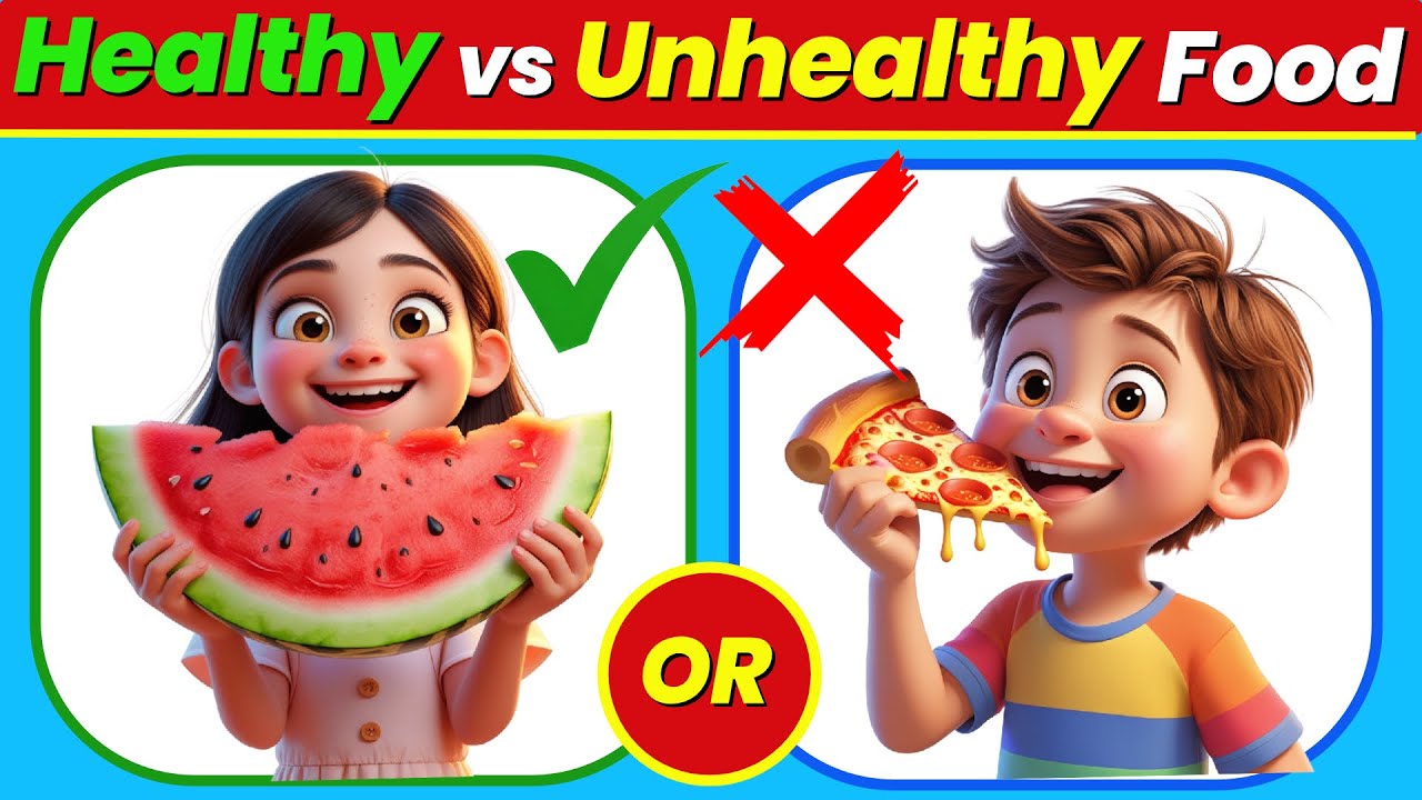 Healthy vs. Unhealthy Foods Quiz for Kids 🥦🍎 | Making Healthy Food Choices!