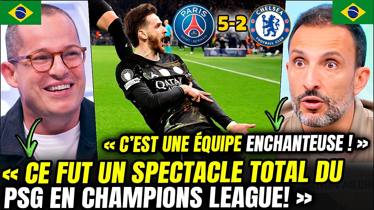 🚨 LA PRESSE BRÉSILIENNE ENCHANTÉE APRÈS LA VICTOIRE 5-2 DU PSG CONTRE CHELSEA EN CHAMPIONS LEAGUE!