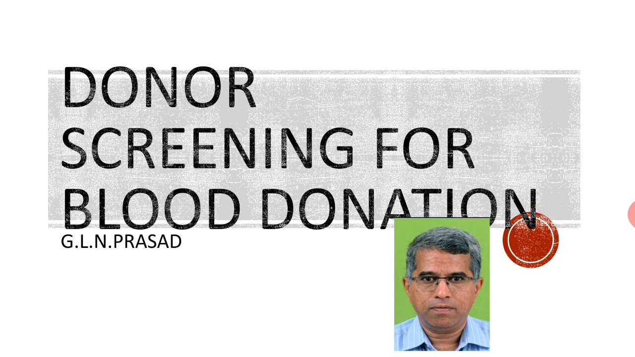 Donor screening before blood transfusion