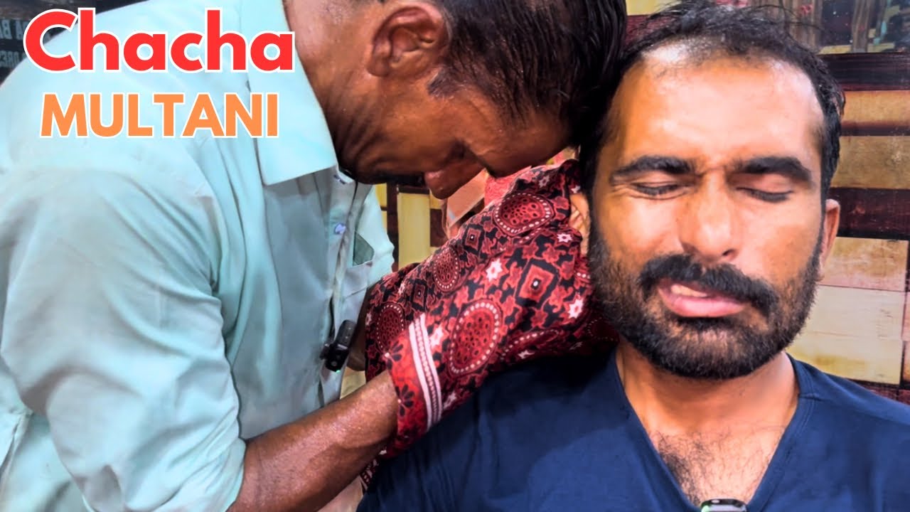 “Chacha Multani’s Legendary Head Massage & Spine-Tingling Neck Cracks!” #barber