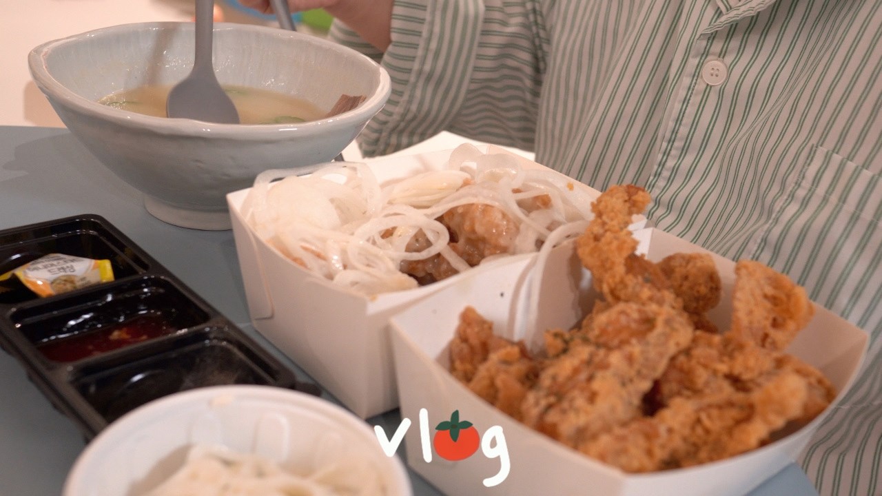 바쁘다는 핑계로 끼니 거르지 않는 브이로그 / 마켓컬리 장보기 / 닭다리순살 하나만 제대로 하는 집 + 설렁탕 / 두바이 초코케이크, 마파두부, 연어김밥, 크림고로케