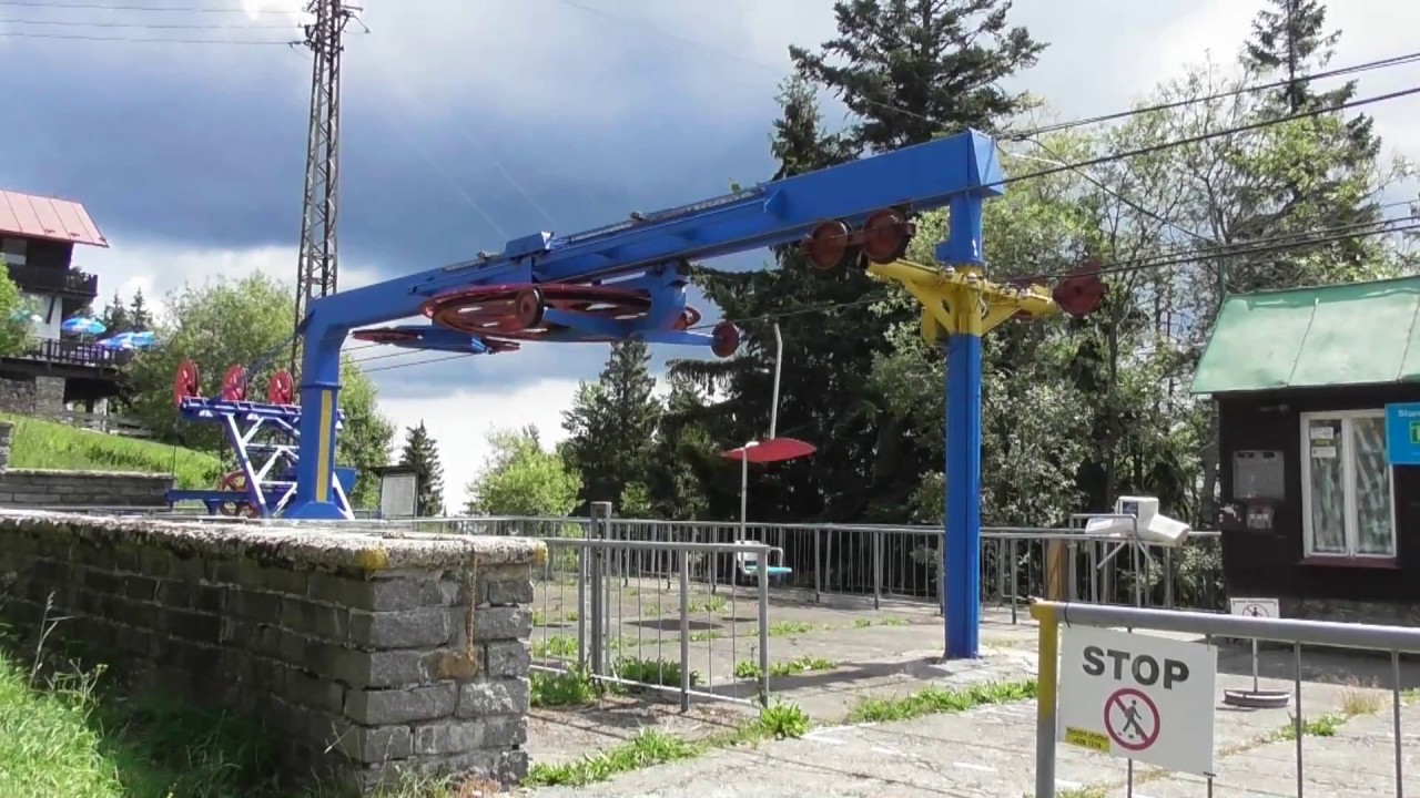 Die Sesselbahn Hofmanky - Pancíř (1-CLF - Transporta Chrudim) am 12.07.2018