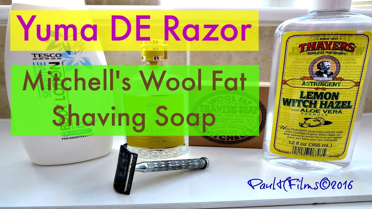 Yuma DE Razor - Mitchells Wool Fat Shaving Soap