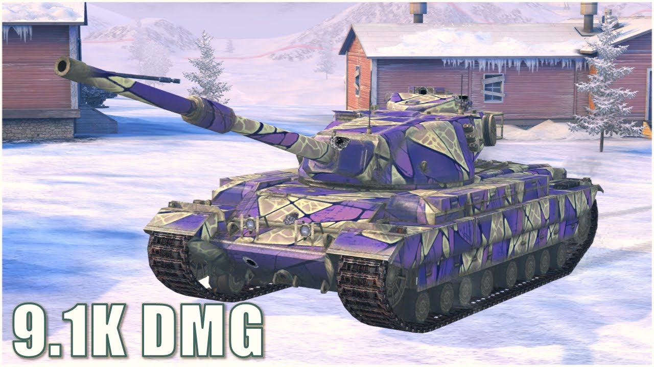 Conqueror - 9100 DMG 5 KILLS ● WoT Blitz