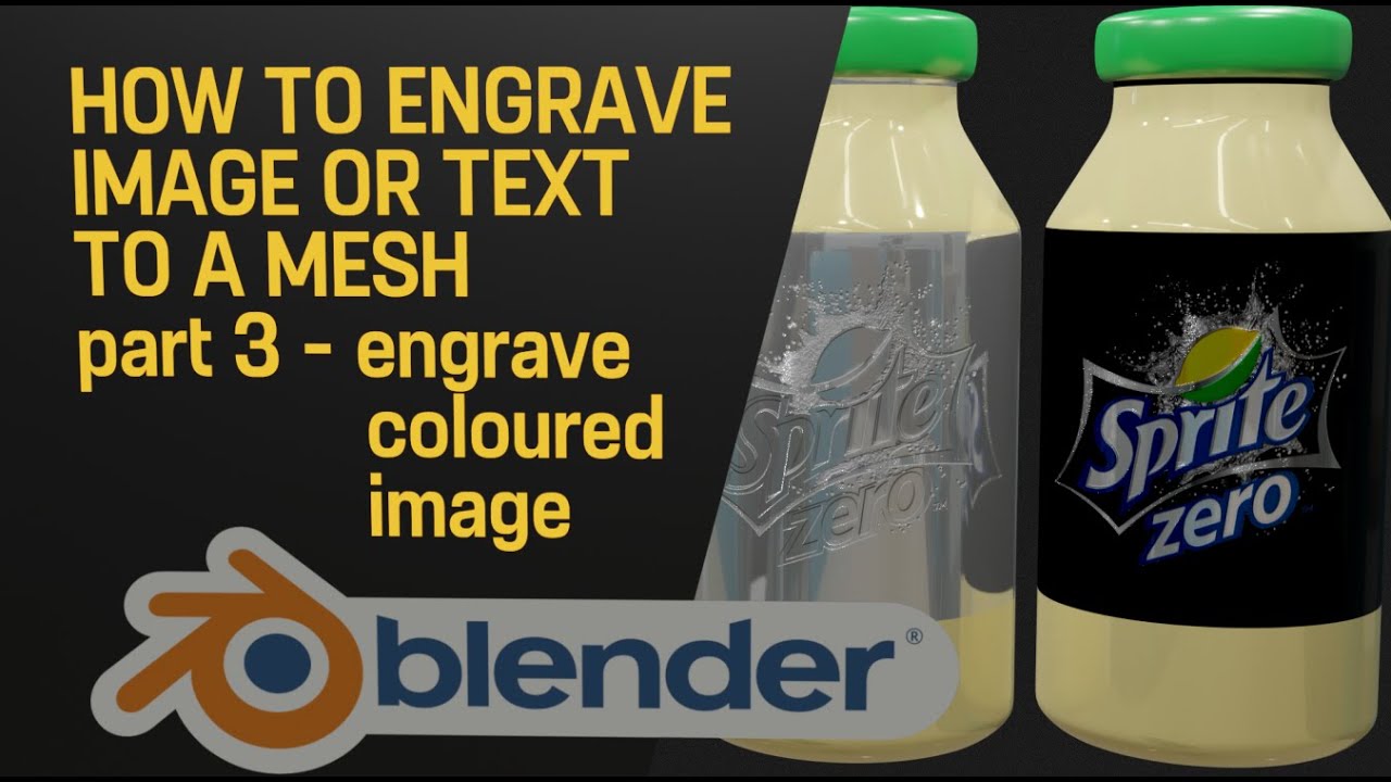 Blender Tutorial: How to engrave color Image on a Mesh - Part 3