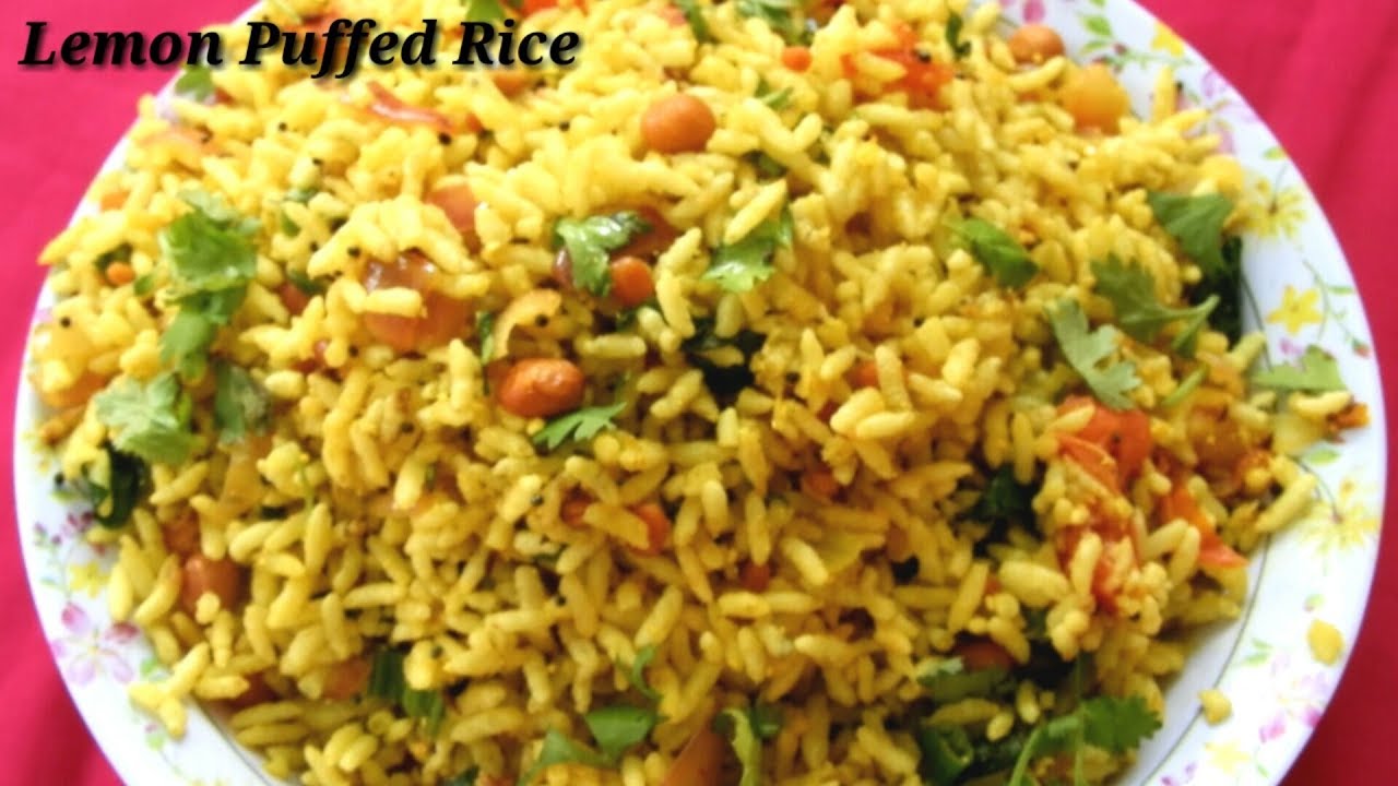 Lemon Puffed Rice - ಕಡಲೆಪುರಿ ಚಿತ್ರಾನ್ನ | Murmura Lemon Rice /Kadle Puri Chitranna | Rekha Aduge