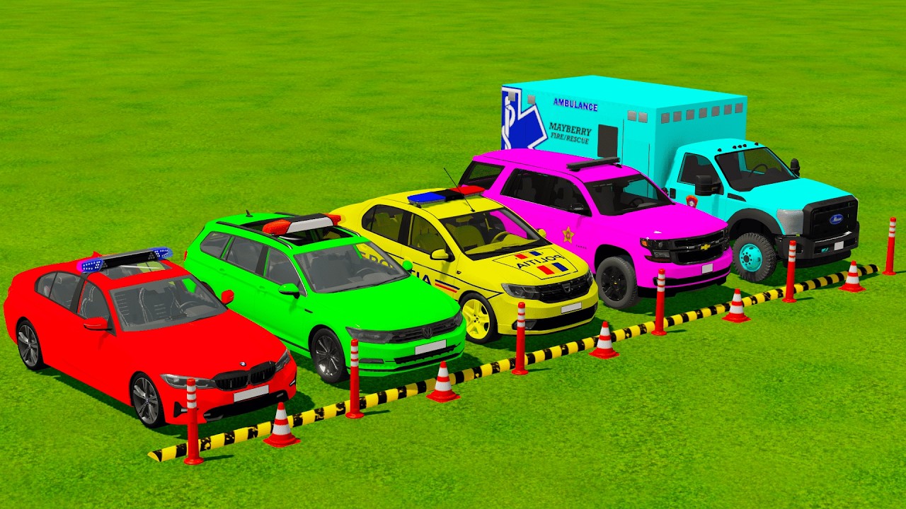 BMW, VOLKSWAGEN, DACIA, TAHOE, AMBULANCE ENGINE TRANSPORTING WITH MAN TRUCK