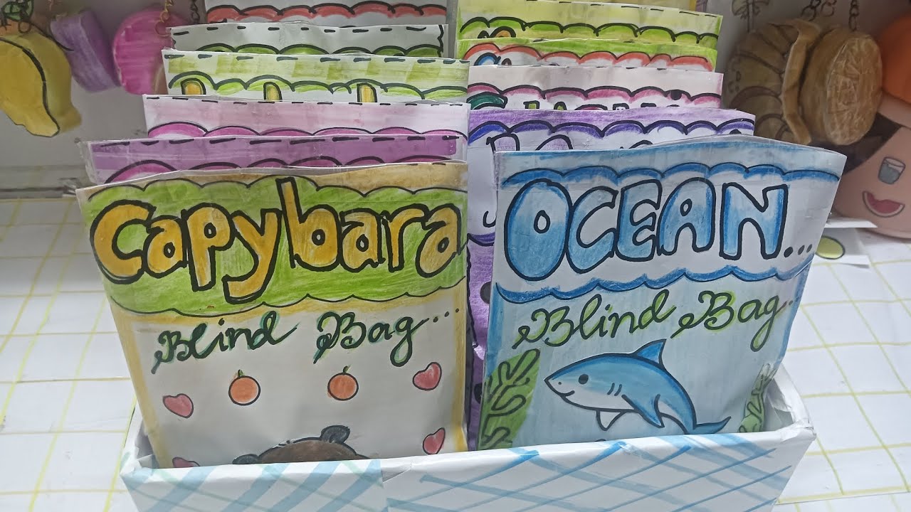 (Part 1) Random Blind Bag Opening ASMR! #random #blindbag #opening #asmr #paperdiy #ocean#labubu 