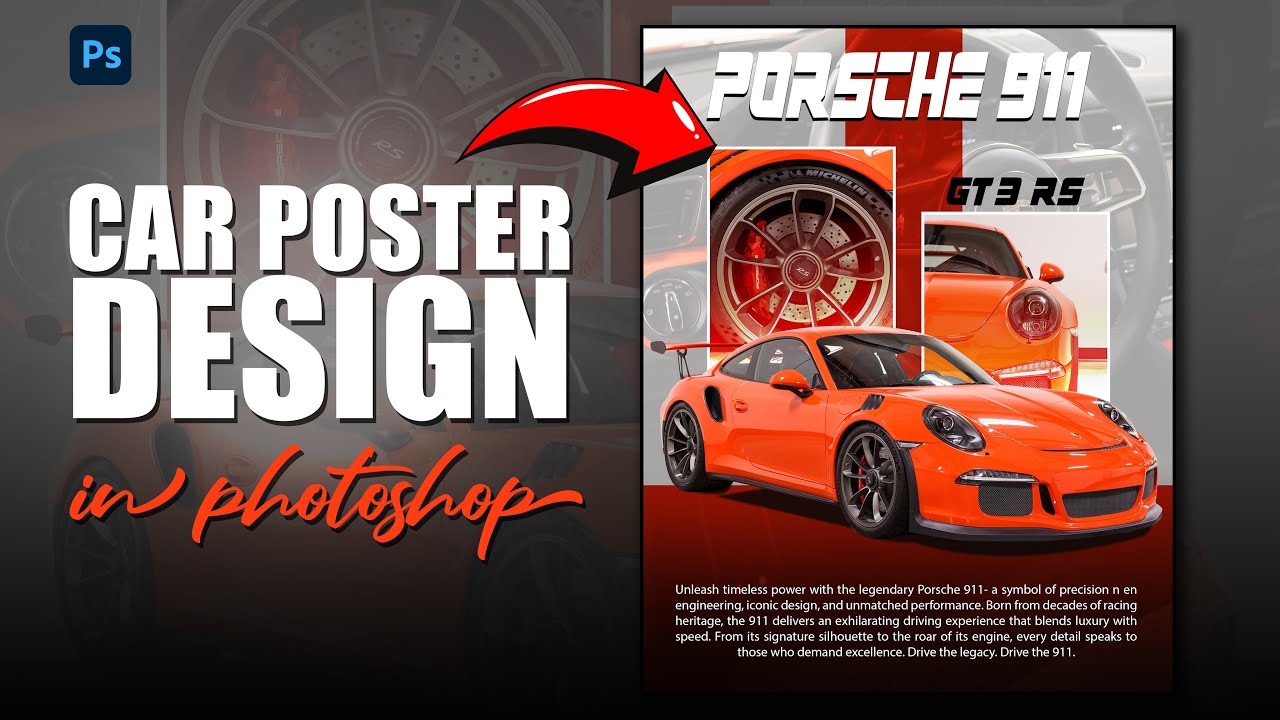 Create Stunning Car Ads Poster Design in Photoshop | Step by Step Tutorial for Beginners