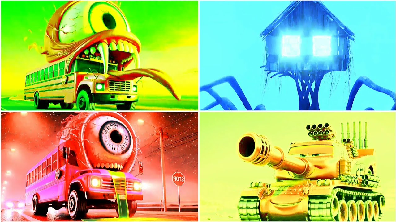 SCHOOL BUS 🆚 SIREN HEAD 🆚 LIGHTENING McQUEEN TANK - COFFIN DANCE SONG | TILES HOP #162