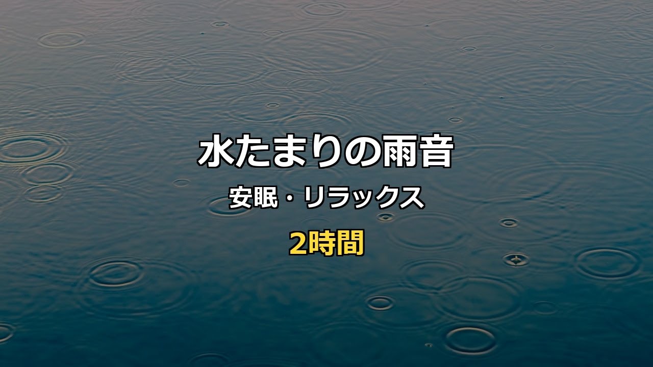 水たまりに映る雨｜瞑想・リラックスASMR【2時間】Rain Puddle Reflection Meditation & Relax ASMR (2 Hours)