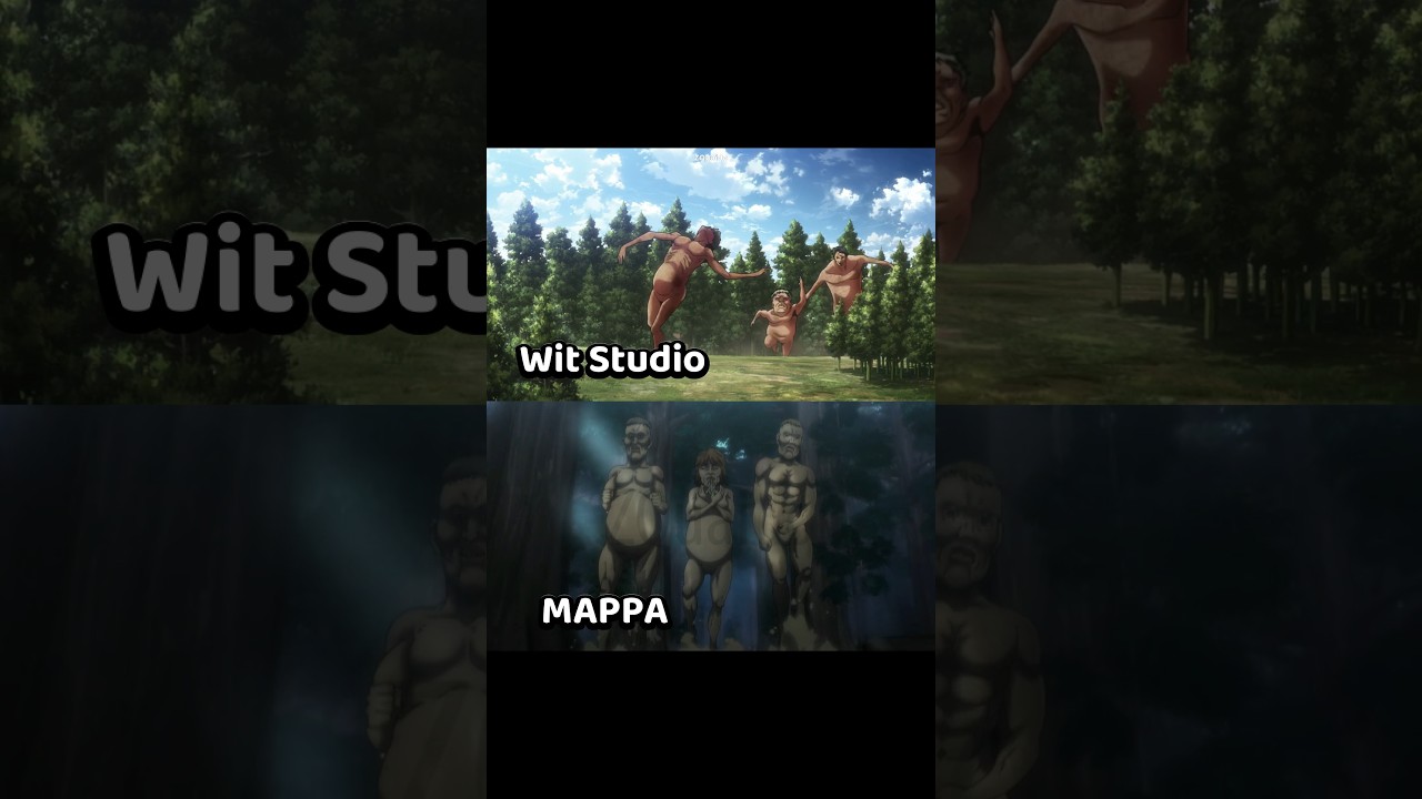 Titans, Wit Studio vs MAPPA #anime #shorts #aot