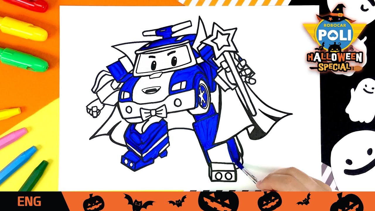 🎃Halloween🎃│🎨Glow Coloriong POLI | POLI | Robocar POLI TV